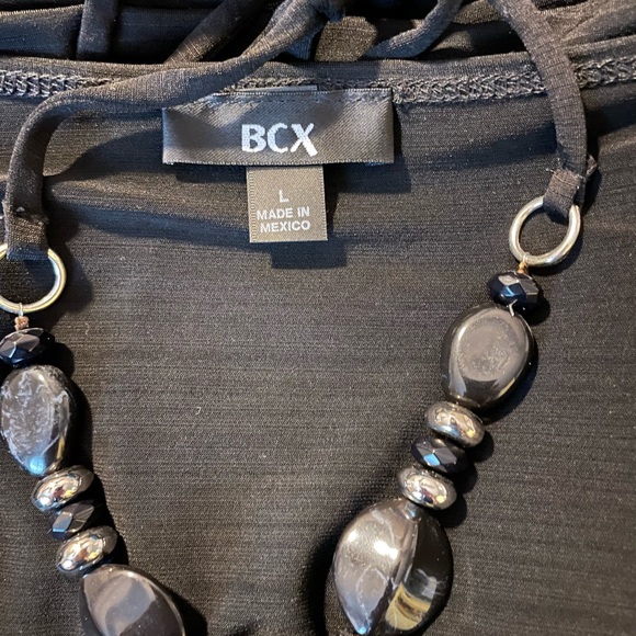 BCX Y2K Layered Top w/ Built in Necklace - Picture 8 of 9